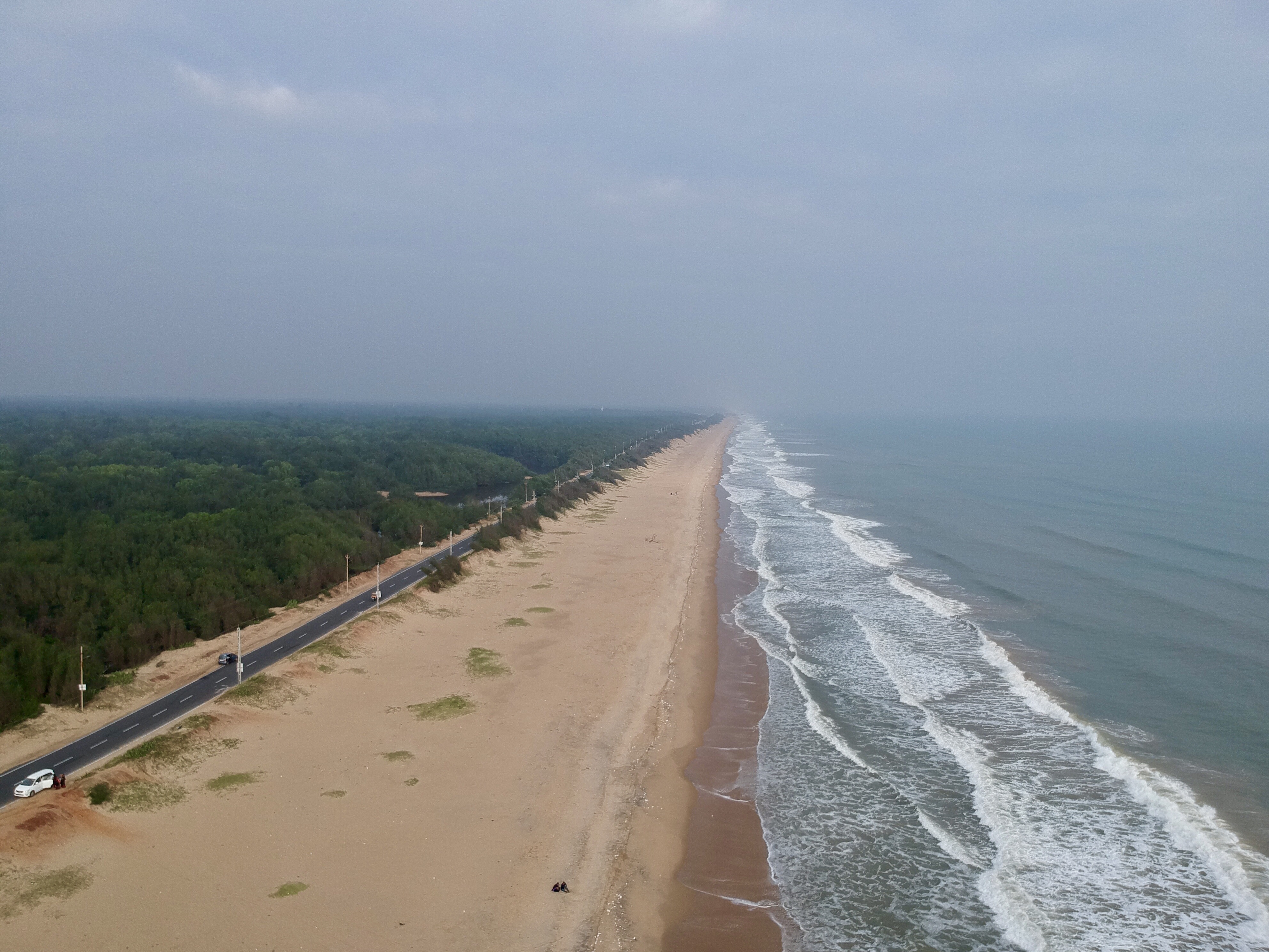 Konark Marine Drive seen through a drine